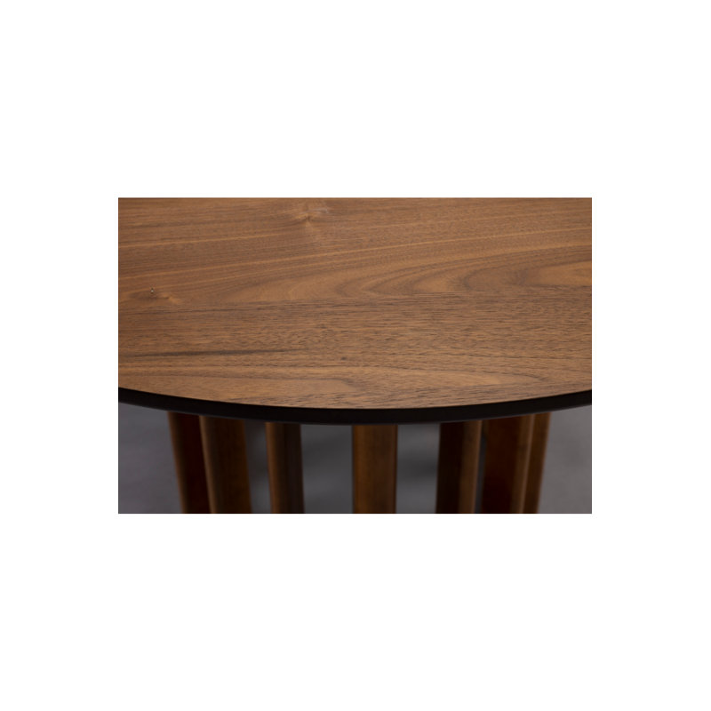 Dining Table Round Dining Table, Dark Brown