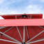 Parasol carré en porte-à-faux avec comptoir à manivelle 144 po Senzer-1580936344