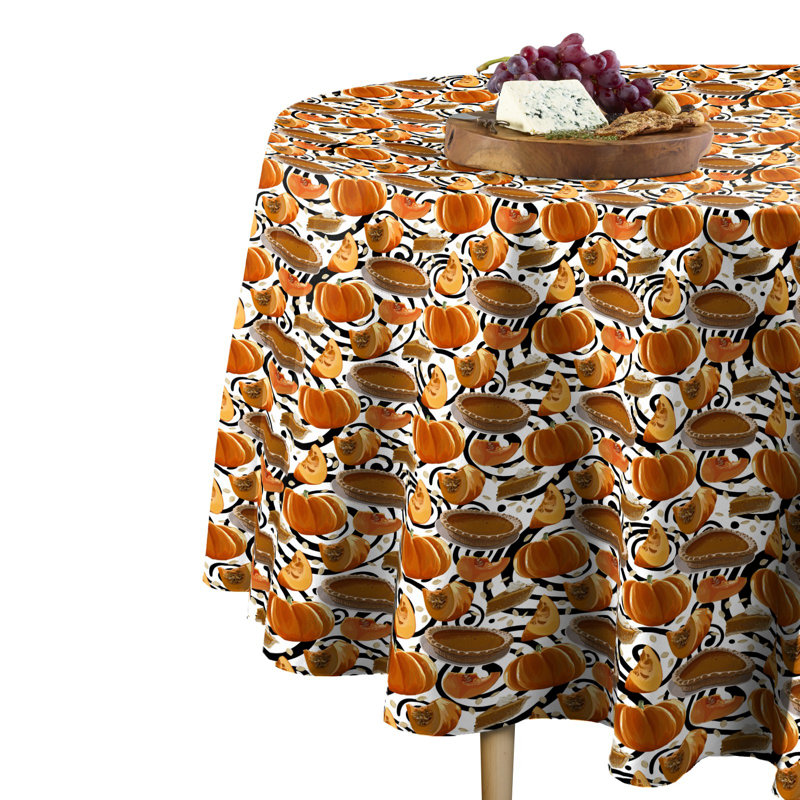 Kurtz Geometric Round Tablecloth, 60" W x 60" L