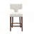 Mid Century Modern Counter Height Bar Stools Set of 2 with Curved Backrest and Copper Nails-442213039