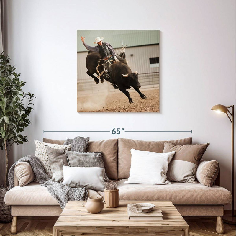 Rodeo taureau Brampt Cowboy, H 36 po x l 36 po