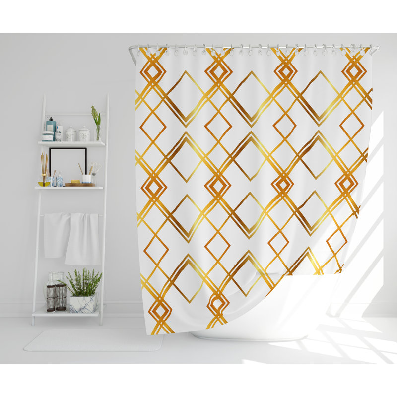 Gussie Polyester Shower Curtain, 168cm H x 168cm W