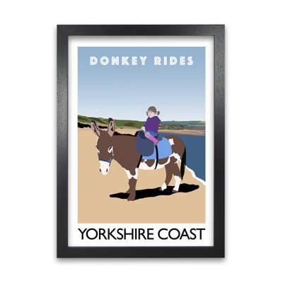 Donkey Rides Yorkshire Coast by Richard O'Neill - Single Picture Frame Print