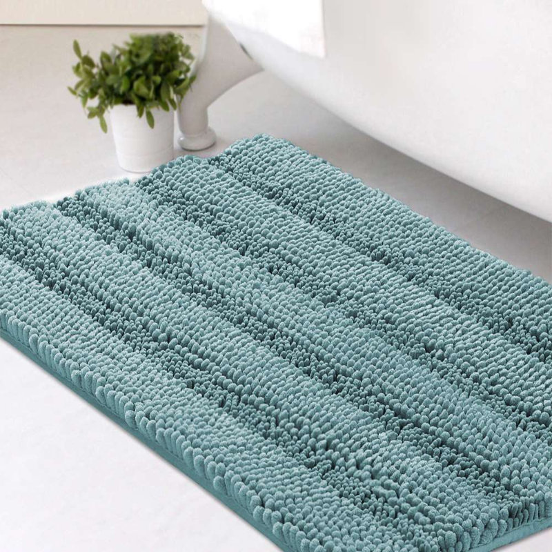 Tapis pour salle de bain Joaquin, l 20 po x L 32 po, Turquoise