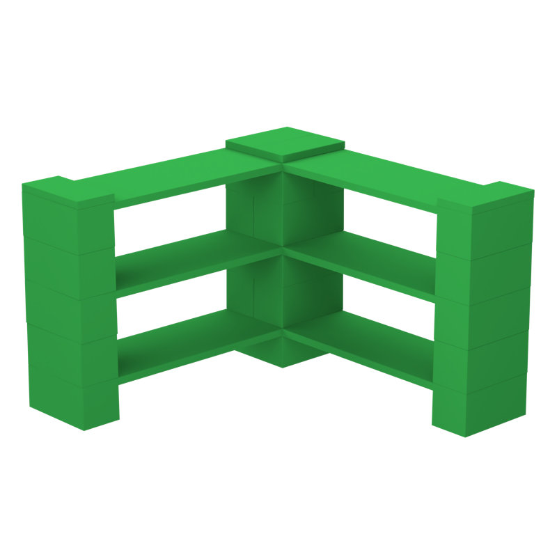 42 " W Adjustable Shelving Unit, Green