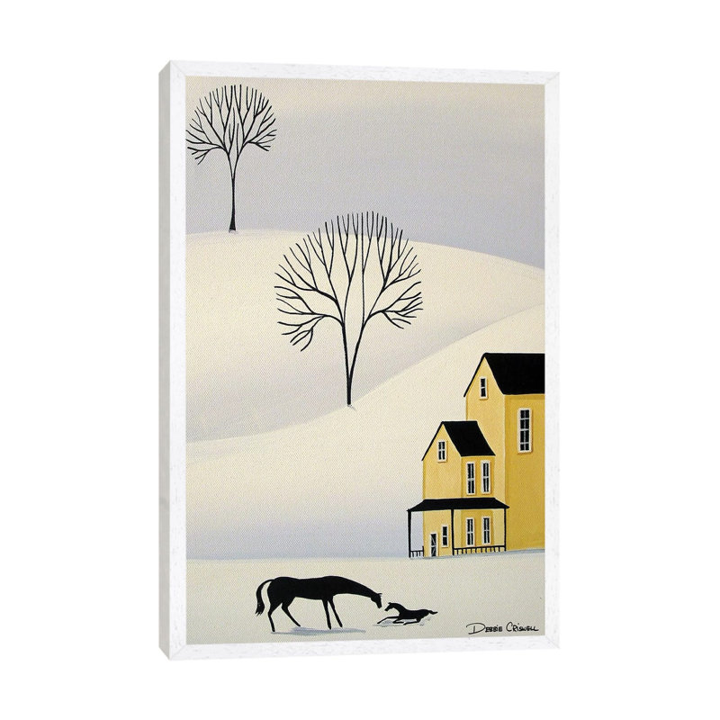 December Birthday by Debbie Criswell - Painting on Canvas, 66.04 cm H x 45.72 cm W, White Framed