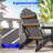 Folding Adirondack Chair with Cup Holders, Fire Pit Chair with Retractable Ottoman, Multifunctional HIPS Chair for Patio-1921319638