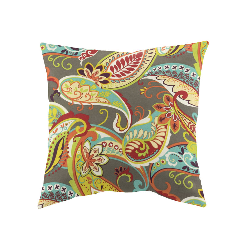 Paisley Cotton Reversible Throw Pillow