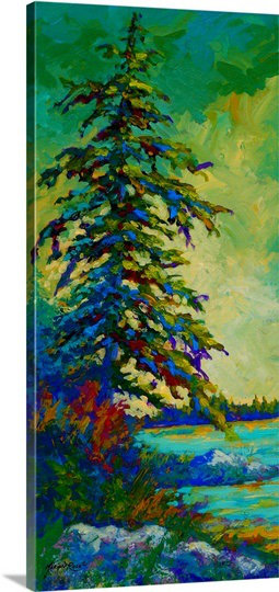 «Siya West Coast Sentinel» par Marion Rose - impression sur toile tendue, H 30 po x l 14 po x P 1,5 po