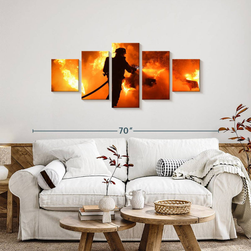 Fireman, 24" H x 55" W