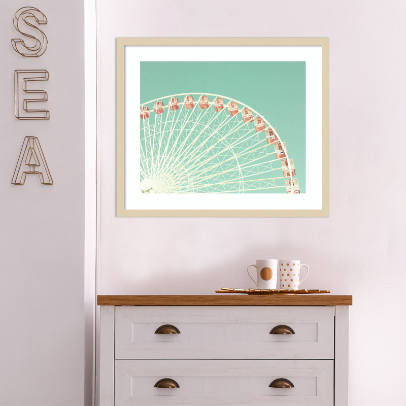 Corron Ferris Wheel par Caroline Mint - impression encadrée, Brun, H 21 po x l 25 po