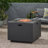 Outdoor Iron Square Propane Fire Pit