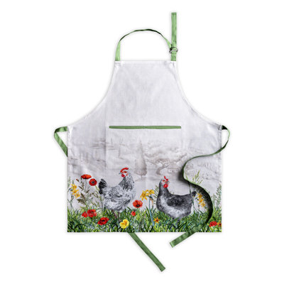 Tablier 100 % coton Maison d'Hermine Basse Cour - 27,5 po x 31,5 po