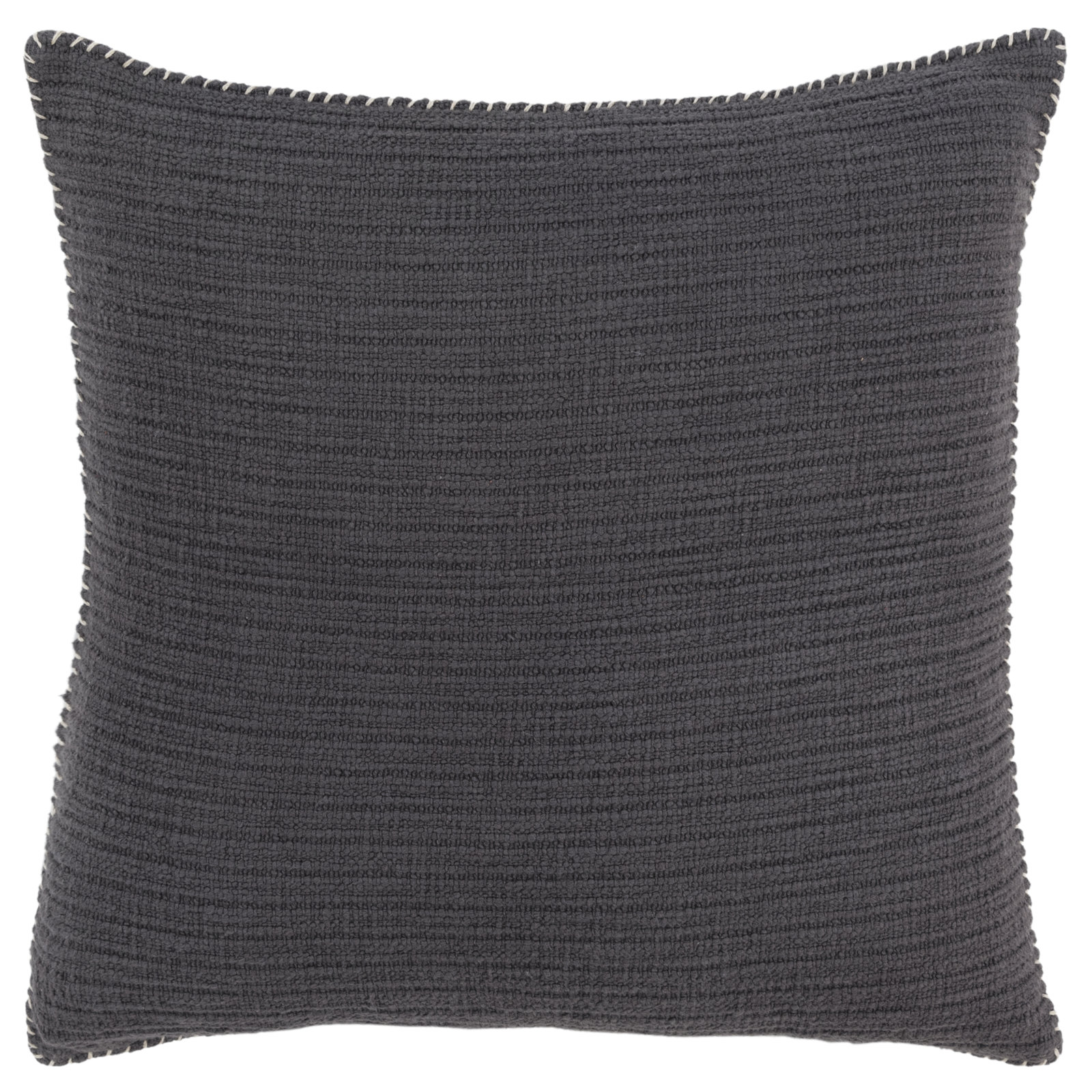 Cotton Throw Pillow, Charcoal Gray