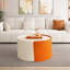 Table basse ronde, table d'appoint moderne avec plateau coulissant extensible, table à thé-1965774323