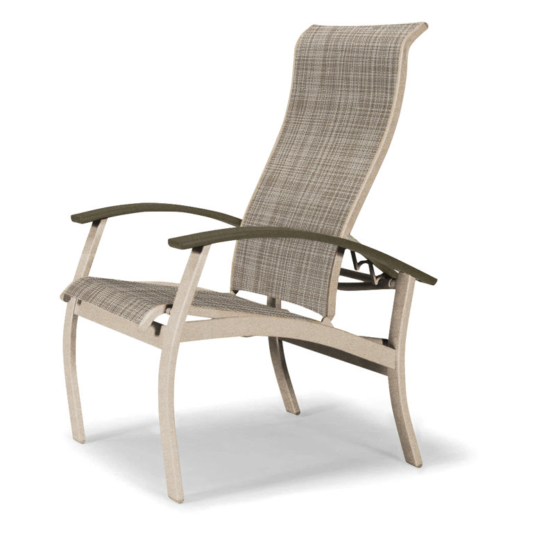 Chaise de patio Askar, Beachwood, Désert texturé, Bristol taupe Sunbrella®