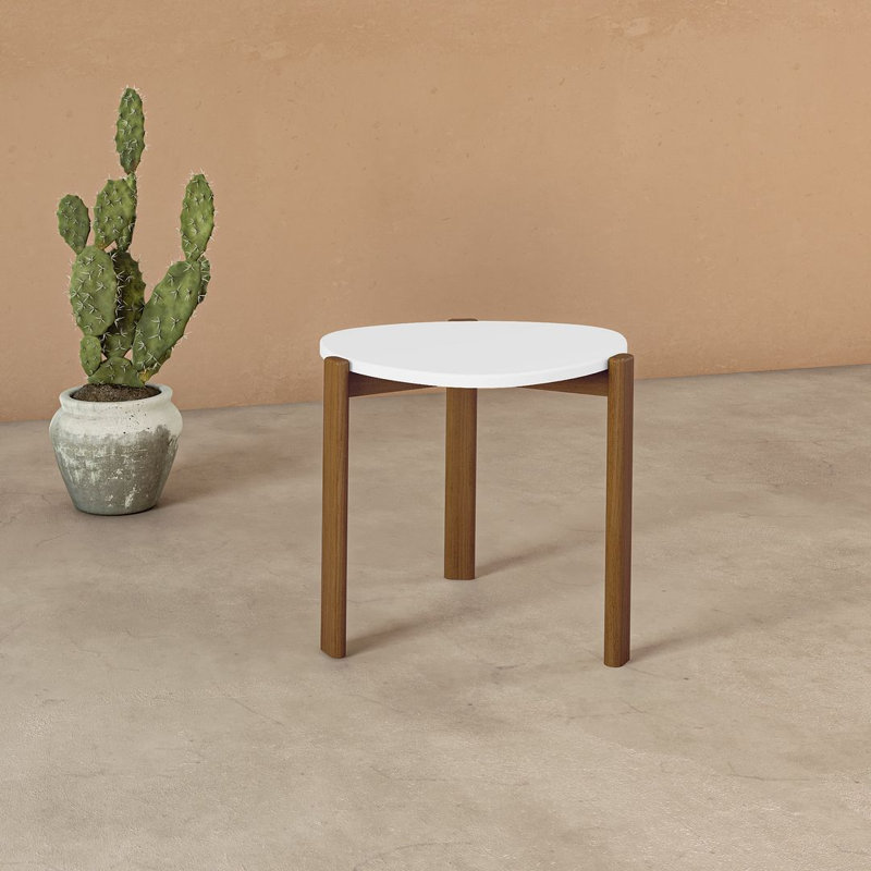 Table de bout Gales, Blanc mat