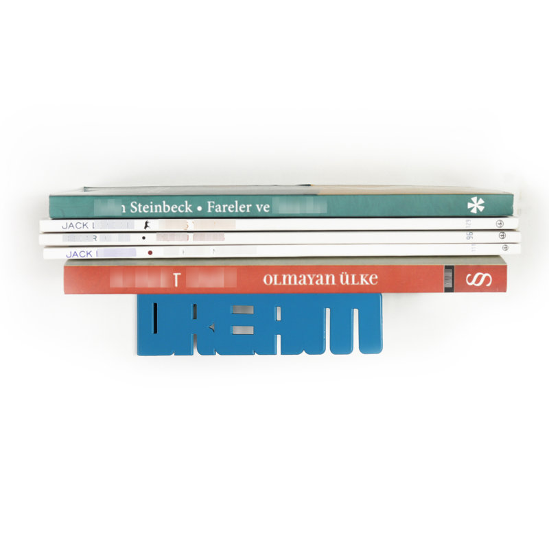 Étagère murale en métal, bleu, 6 po de profondeur, 3 po de largeur, 3 lb