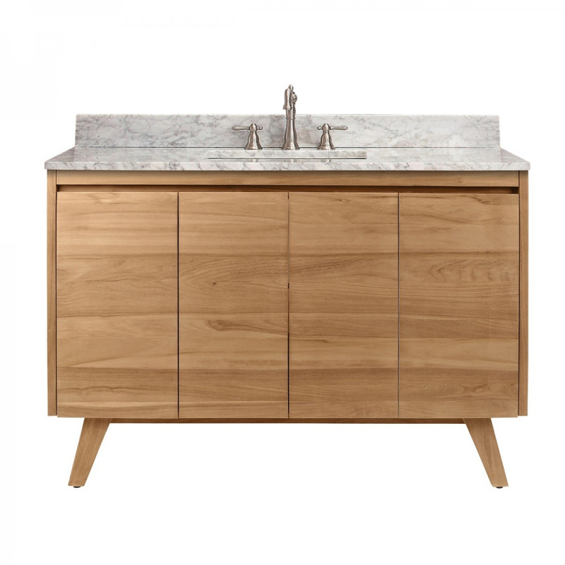 Coventry 48'' W Single Bathroom Vanity Base, Natural Teak