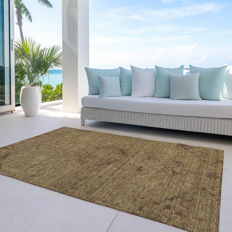 Tapis d'intérieur / extérieur brun Malia , 2 pi 6 po x 3 pi 10 po
