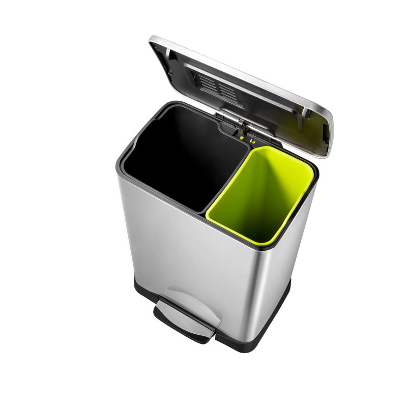 Steel Step On Recycling Bin - 46L