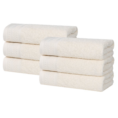 Essuie-mains mi-longs en coton gaufré texturé Honeycomb