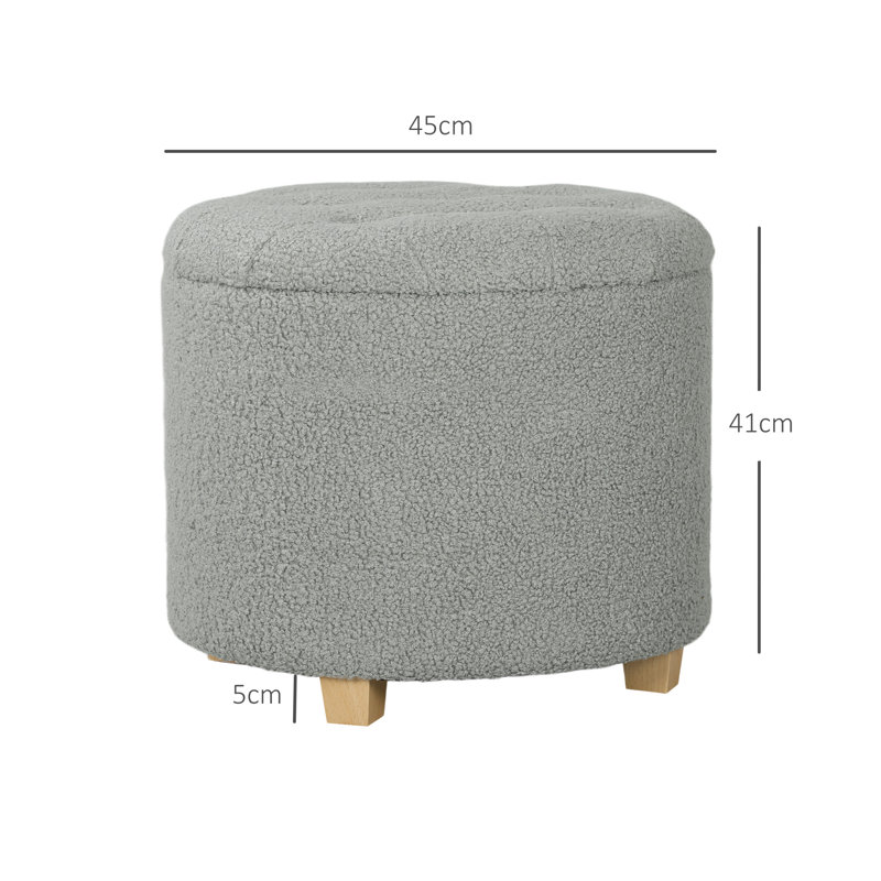 Wattsburg 45cm Wide Ottoman, Grey
