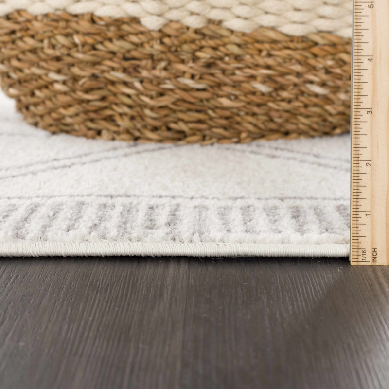Tapis beige Ariva, Tapis de couloir 2 pi 7 po x 7 pi 3 po
