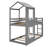 Willow Bunk Bed With Roof, Playhouse Design, Pinewood Frame-212789648