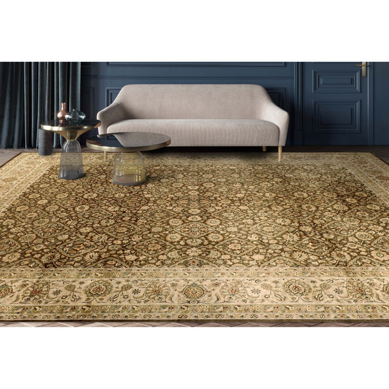 Hand Knotted Wool Oriental Area Rug, Rectangle 8' x 10'
