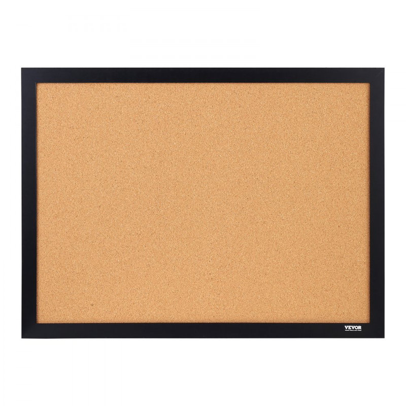Panneau de liège, babillard avec cadre autocollant en MDF, tableau de vision inclus, H 24 po x L 36 po x P 0,7 po