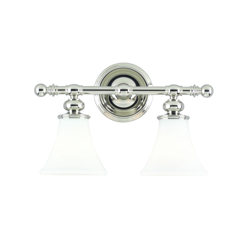 Éclairage pour meuble-lavabo 2 lumières Weston, Nickel poli