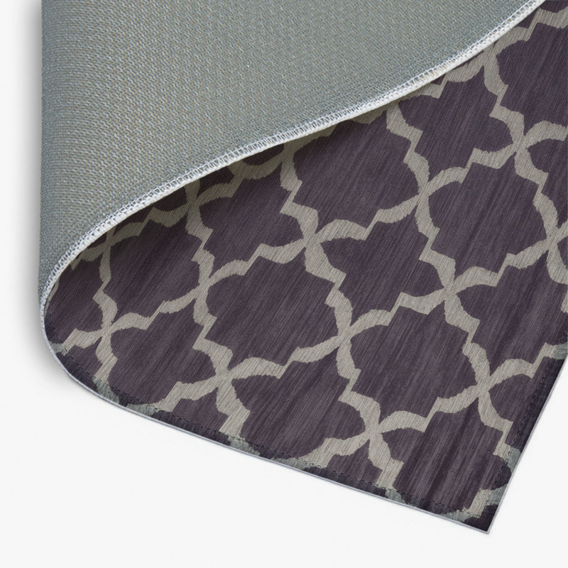 Tapis mauve intérieur et extérieur Trellis, Rectangulaire 8 pi x 10 pi