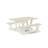 3 Pc Table Set - 1 Wood Dining Table and 2 Mid Century Modern Bench - Stable and Durable Construction - Linen White Table Top and Linen White -1276034561-1276034566-1276034586