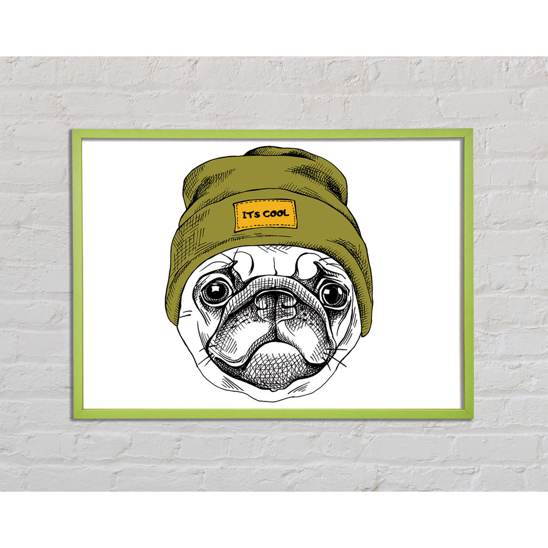 Brileigh Pug Life Beanie - Einzelner Bilderrahmen Kunstdrucke