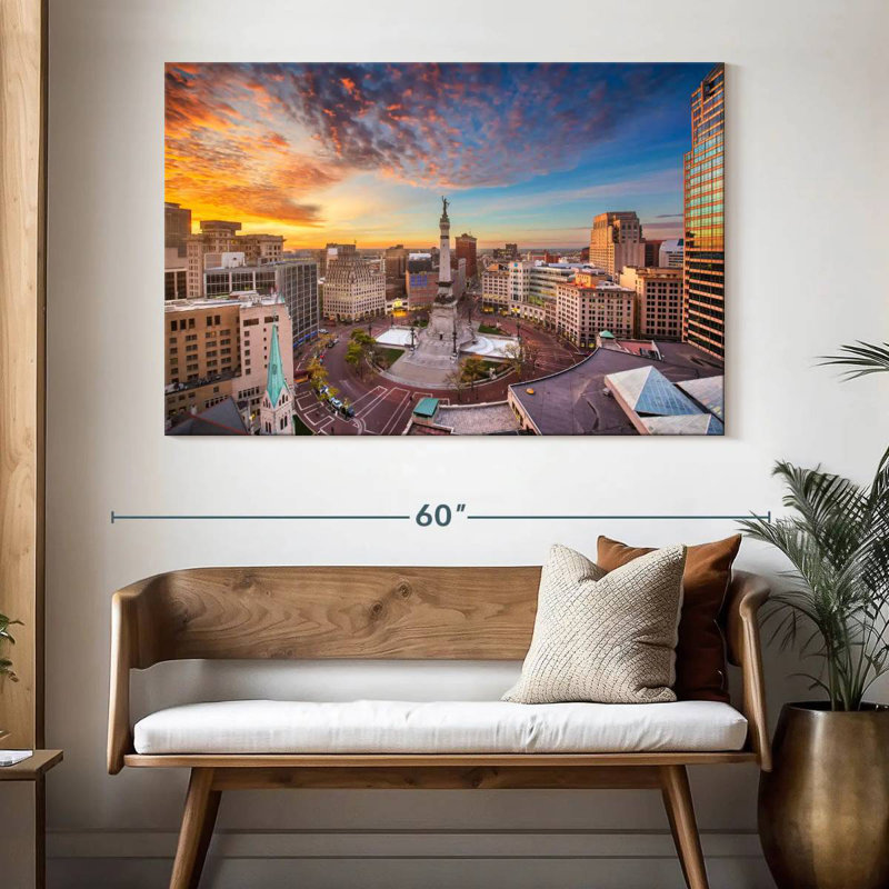 Harpa Monument Circle In Indianapolis, 34" H x 51" W