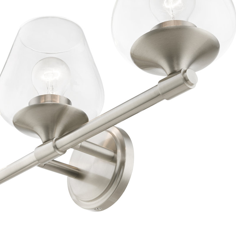 Éclairage de salle de bain à intensité variable 3 lumières Sylmar Osceola, Nickel brossé
