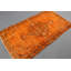 Tapis turc orange tissé à la main avec un motif de médaillon oriental exquis