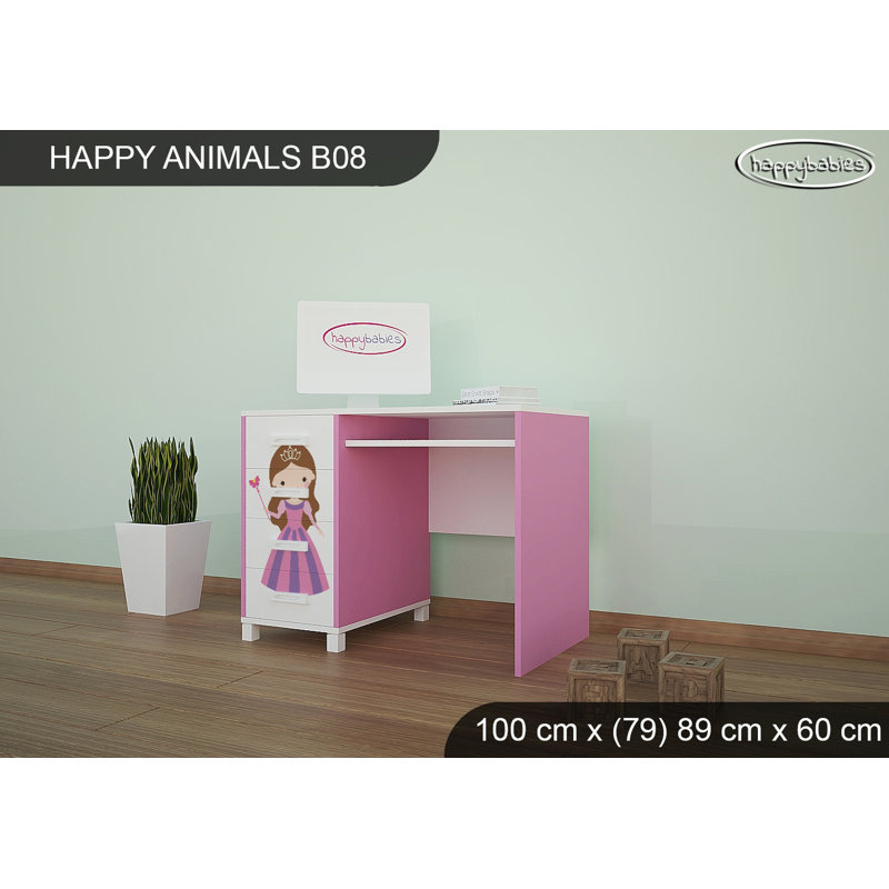 100cm Writing Desk, Pink