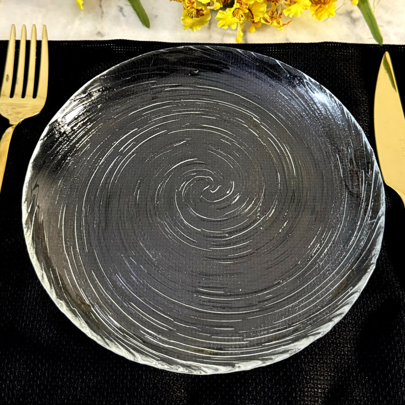 Ensemble de 12 assiettes à salade en verre Lyalya