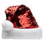 15" Reversible Sequined Christmas Santa Hat with Faux Fur Cuff-2028977515