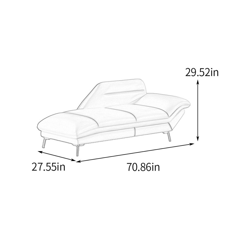Méridiennes d'intérieur en cuir Living Room, Orienté à droite, Vert