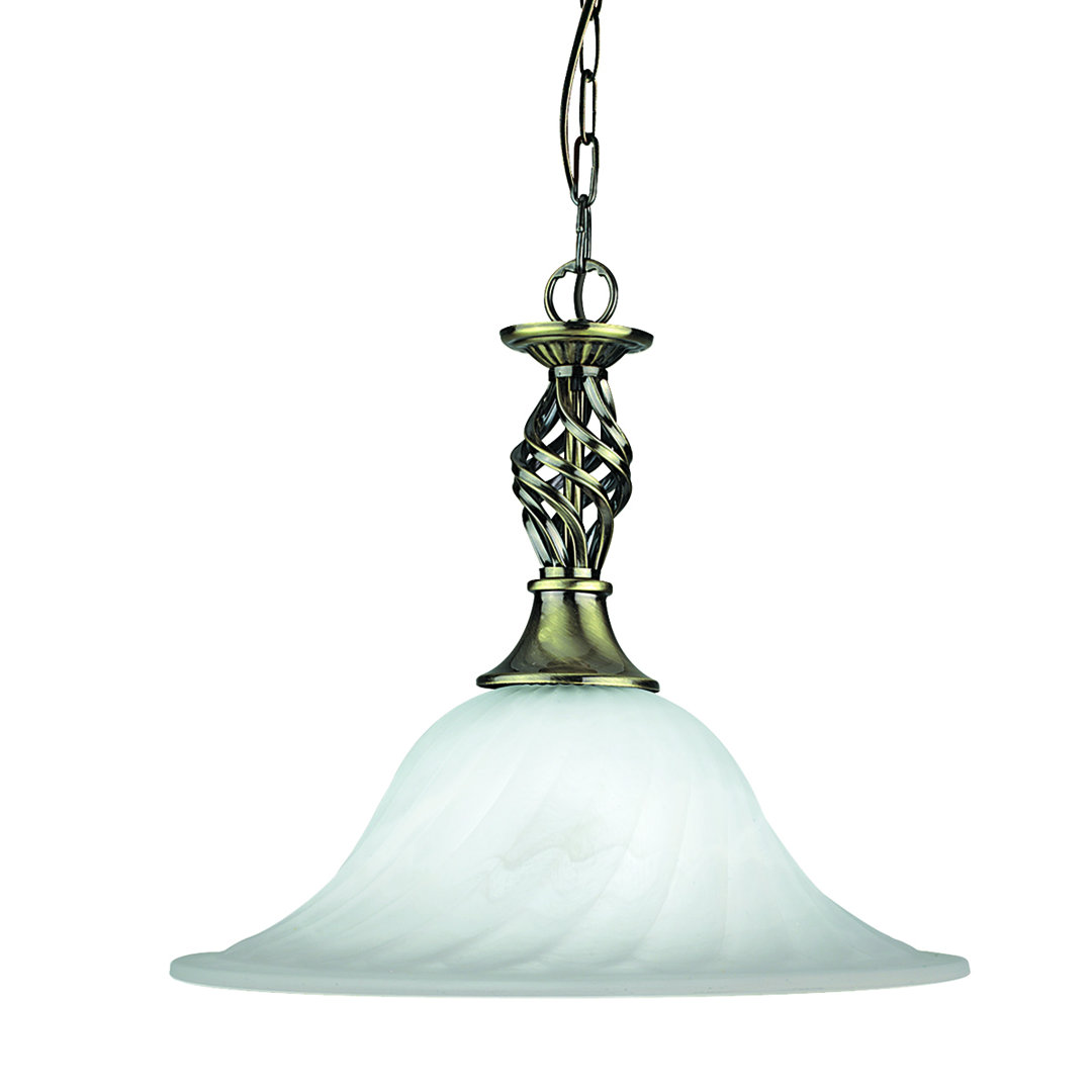 Rutland 1 - Light Antique Brass Cone Pendant