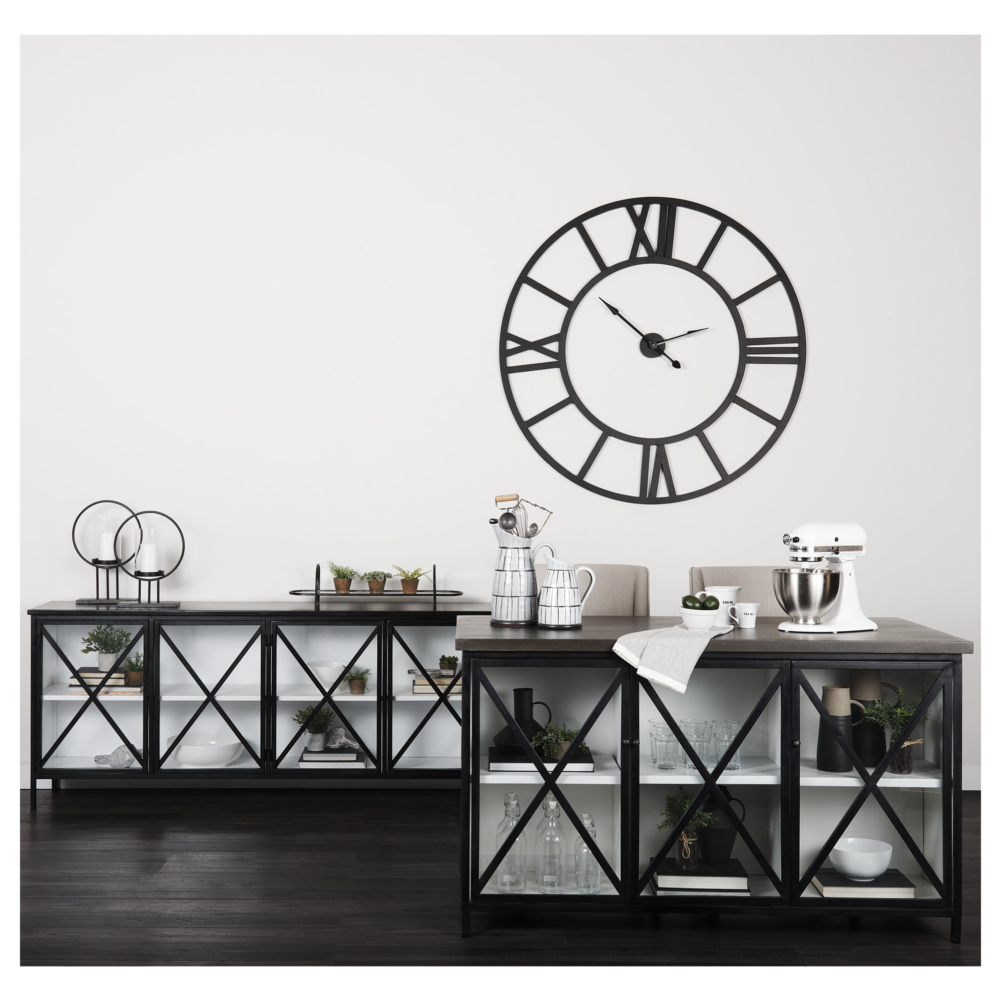 Tildon 79'' Sideboard, Black/White