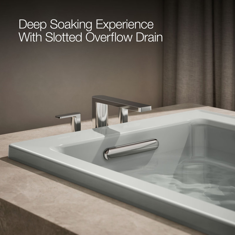 Archer® 66" x 32" Drop-in Whirlpool, Ice Grey