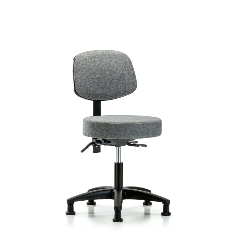 Tabouret de laboratoire à hauteur ajustable Zoe, Patins, Gris