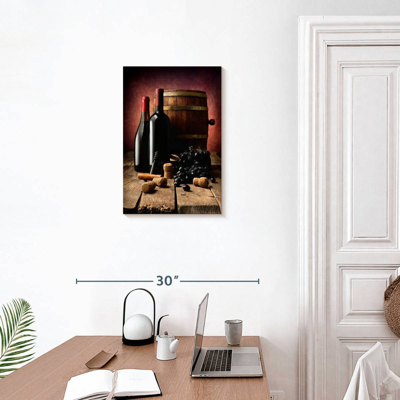 Yarlin Dark Wine Bottles, 24" H x 16" W
