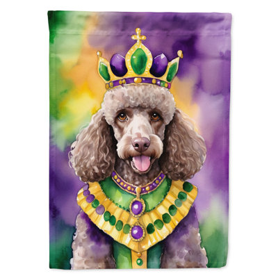 Double Sided 40'' H x 28'' W Polyester Mardi Gras House Flag
