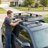 Heavy-Duty Universal Roof Cargo Basket, Black Steel Roof Rack with Tie-Down Straps for Camping & Travel-75074023