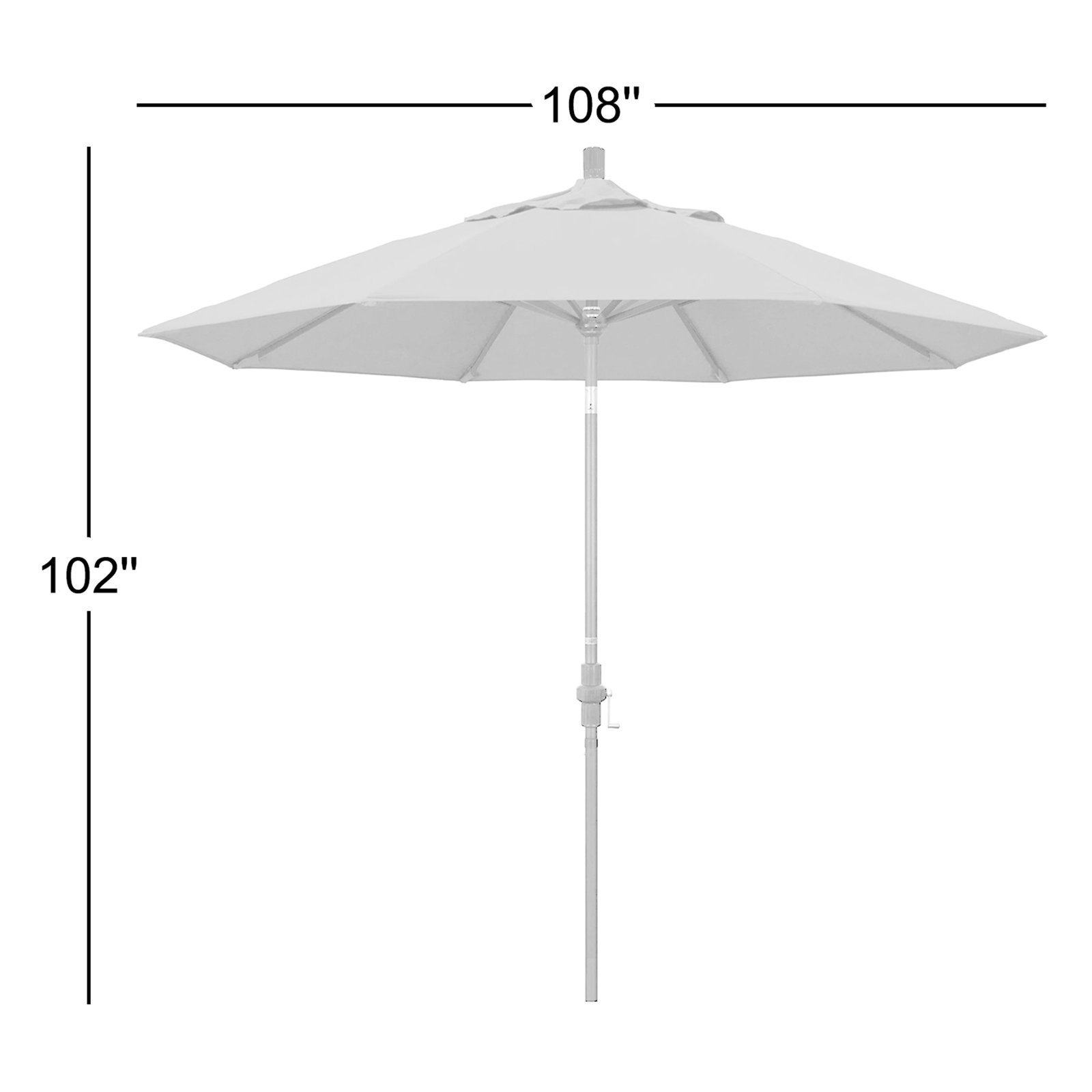 Romany 108'' Sunbrella® Umbrella, Tuscan Performance Canvas